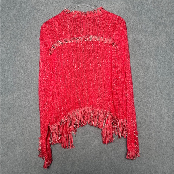 Nic + Zoe women’s open front fringe knit blazer NEW WITH TAGS SIZE L - Picture 2 of 7